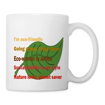 Eco warrior in action - Mug - white - Right