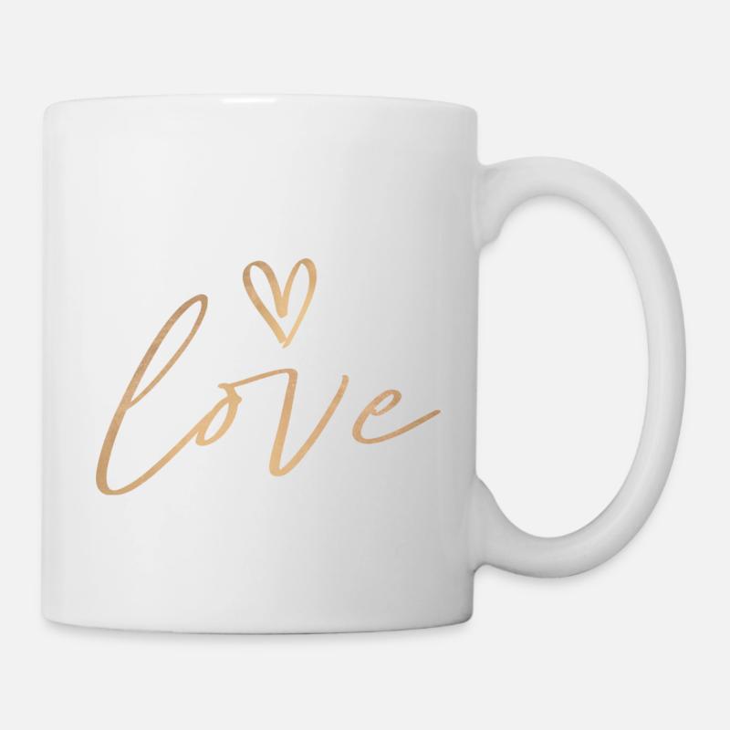 love heart - Tasse - Weiß