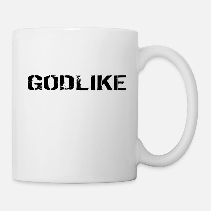 Godlike Geschenk black - Tasse - Weiß