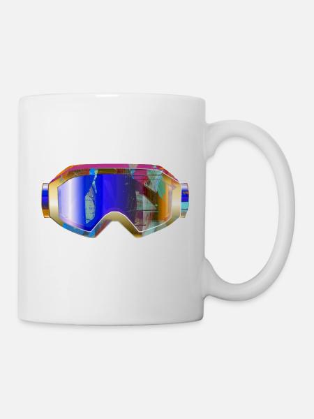 skibrille,skifahren,ski,snowboard,graffiti - Tasse - Weiß