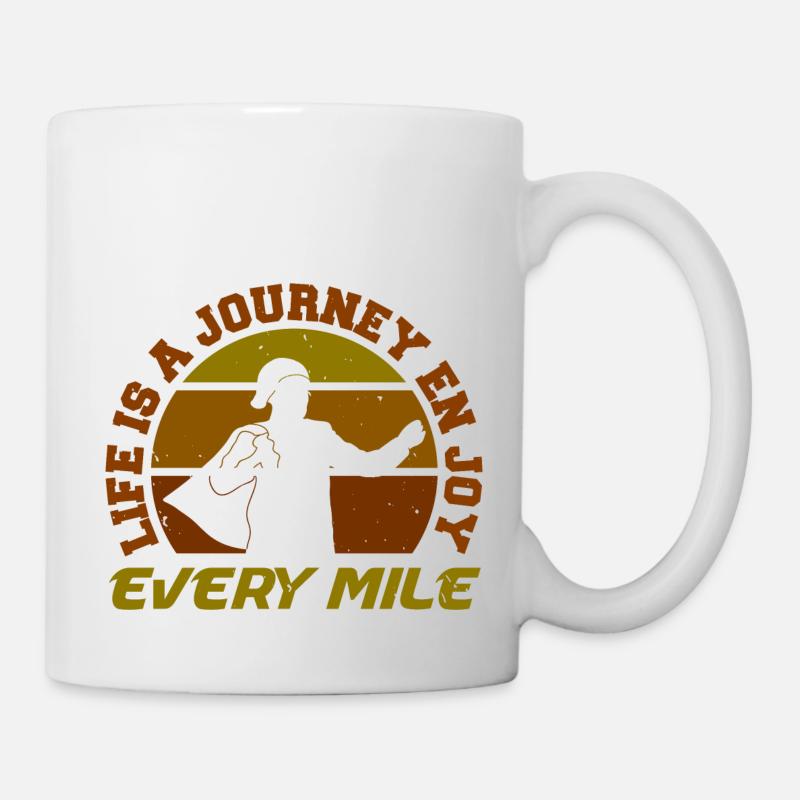 LIFE IS A JOURNEY ENJOY EVERY MILE - Mug - white