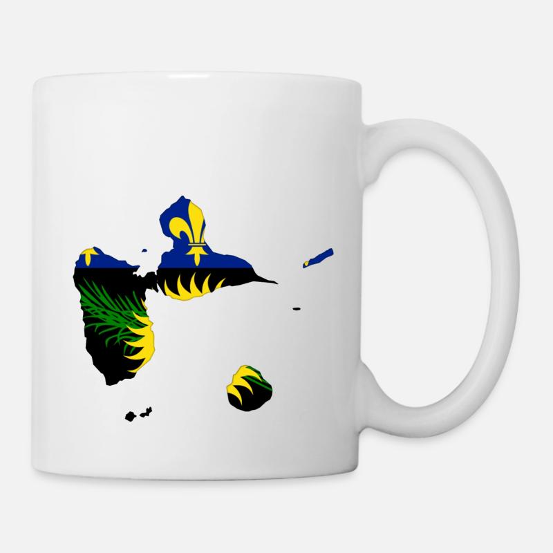 Carte de la guadeloupe - Mug blanc - blanc