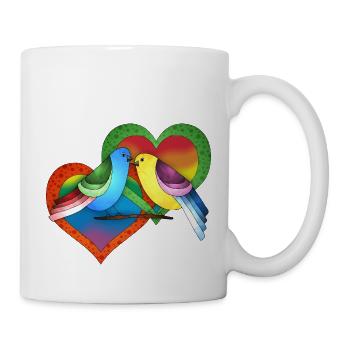 Oiseaux - Mug blanc - blanc - Droite