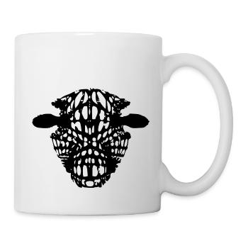 Stilisierter Kuhkopf - Tasse - Weiß - Rechts