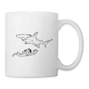 Shark T-Shirt - Mug - white - Right