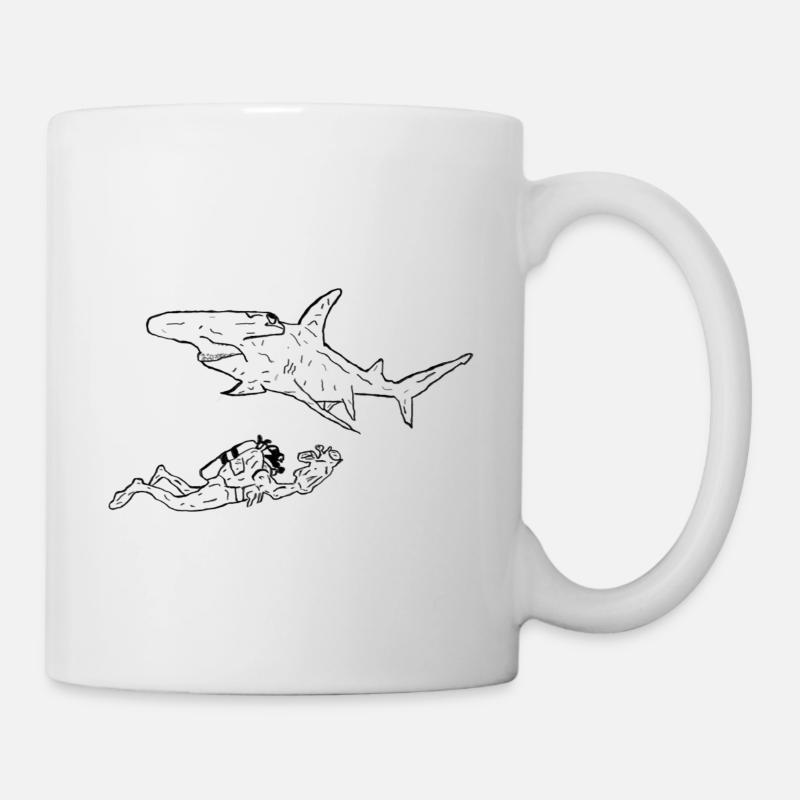 Shark T-Shirt - Mug - white