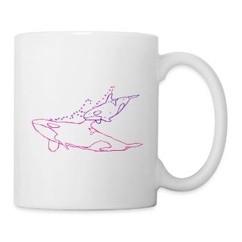 Killer Whale Orca pink - Mug - white - Right