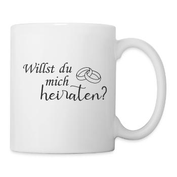Willst du mich heiraten? - Tasse - Weiß - Rechts