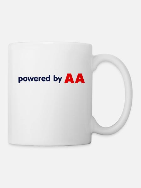 powered by AA - Tasse - Weiß