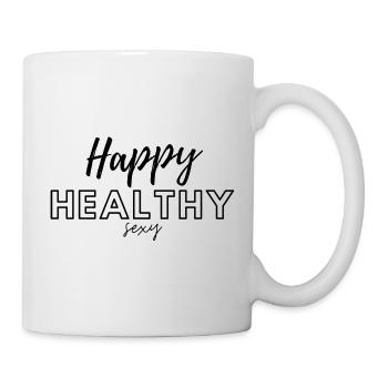 Happy Healthy Sexy - Tasse - Weiß - Rechts