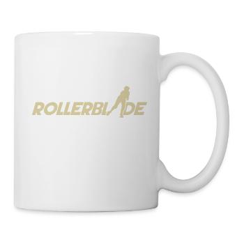 Rollerblade schrift silhouette hell - Tasse - Weiß - Rechts