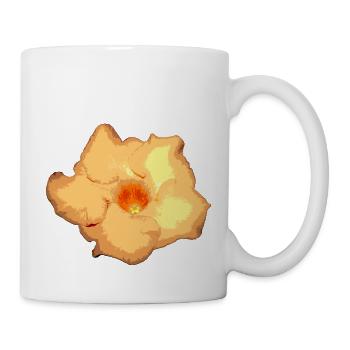 Gelbe Blume - Tasse - Weiß - Rechts