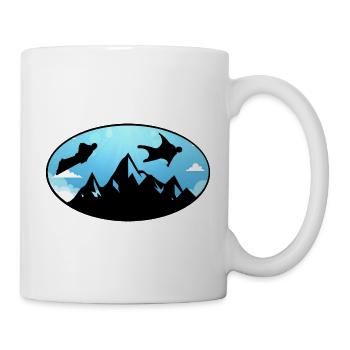 Wingsuit volant Base Jumping Parachutisme Wingsuit - Mug blanc - blanc - Droite