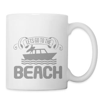 LÂCHER PRISE À LA PLAGE - Mug blanc - blanc - Droite