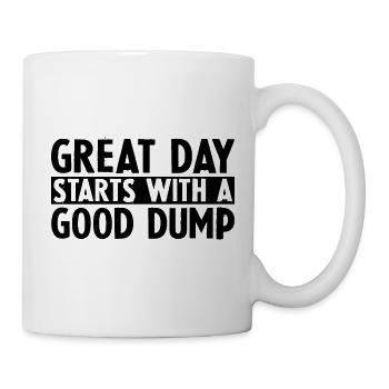 Une bonne journée commence par une bonne décharge 2 - Mug blanc - blanc - Droite