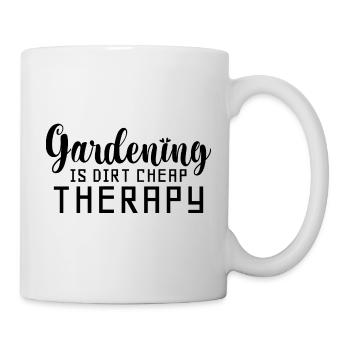 Gardening Is Dirt Cheap Therapy 4 - Mug - white - Right