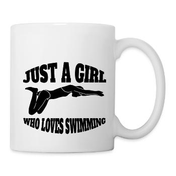 Schwimmerin Schwimmen Schwimmer Frau Schwimmverein - Tasse - Weiß - Rechts