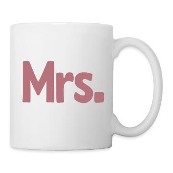Mrs. Matching Couple Engagement Wedding Honeymoon - Mug - white - Right