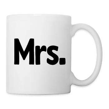 Mrs. Matching Couple Engagement Wedding Honeymoon - Mug - white - Right