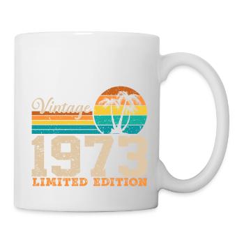 50ème Anniversaire 50 ans 1973 Cadeau Vintage - Mug blanc - blanc - Droite