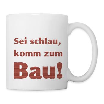 sei schlau - Tasse - Weiß - Rechts