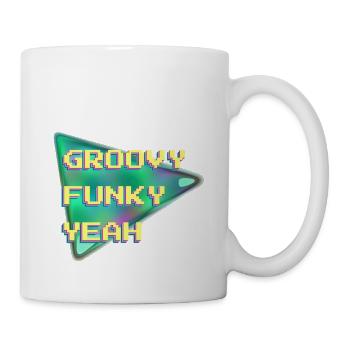 Groovy Funky oui Cool 90s Design Pixel Art - Mug blanc - blanc - Droite