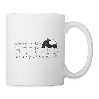 Where is the Weekend? Kawaii Tapir Wochenende Spaß - Tasse - Weiß - Rechts