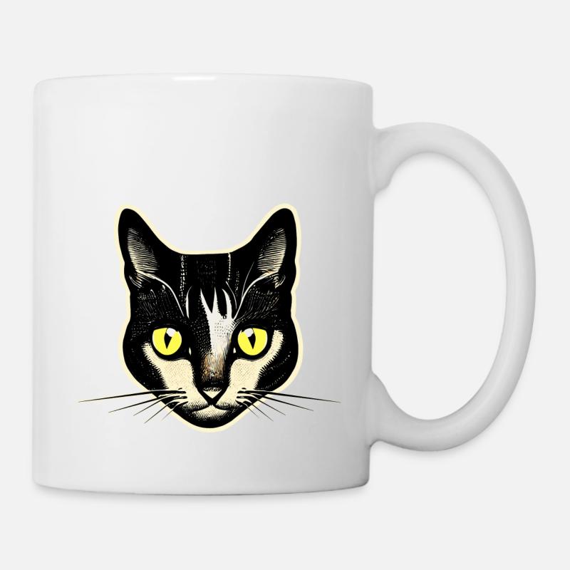 Richard le chat stylé en cadeau - Mug blanc - blanc