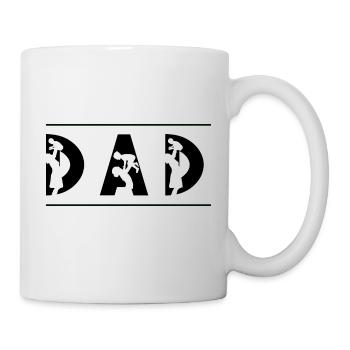 Lettrage du père - Mug blanc - blanc - Droite