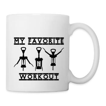 My favorite workout - fit mach mit - Mug - white - Right