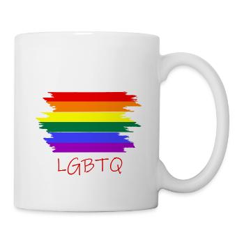 Lgbtq, Pride month, Regenbogen - Tasse - Weiß - Rechts