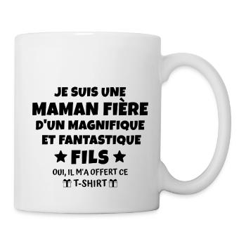 je suis maman d un magnifique fils / humour maman - Mug blanc - blanc - Droite
