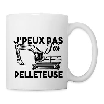 J peux pas j ai pelleteuse - Mug blanc - blanc - Droite
