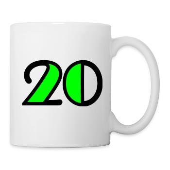 20,20 JAHRE,20-JÄHRIGES JUBILÄUM,20-JÄHRIGES JUBILÄUM - Tasse - Weiß - Rechts