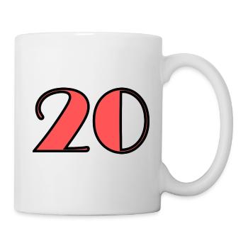20,20 JAHRE,20-JÄHRIGES JUBILÄUM,20-JÄHRIGES JUBILÄUM,20 - Tasse - Weiß - Rechts