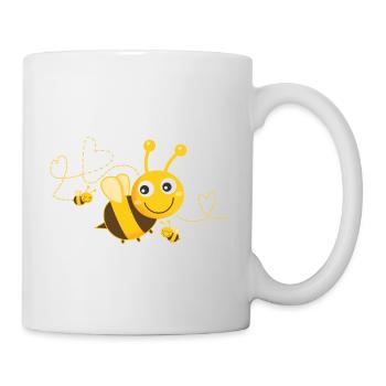 Abeilles abeilles abeille Abeille heureuse - Mug blanc - blanc - Droite