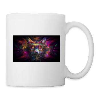 Hypnotischer Waschbär in der 5. Dimension - Tasse - Weiß - Rechts