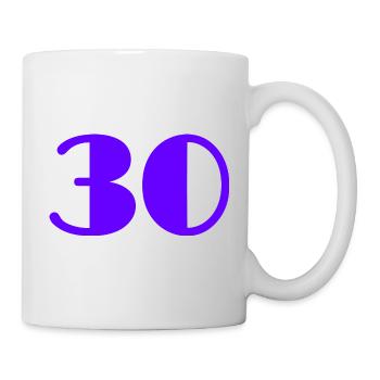 30 YEARS. 30. 30th ANNIVERSARY. 30 YEARS ANNIVERSARY - Mug - white - Right
