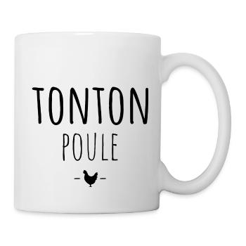tonton poule/ t-shirt humour tonton - Mug blanc - blanc - Droite