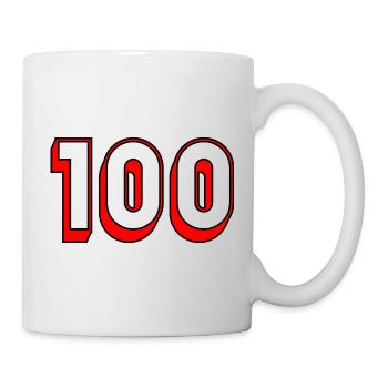 100. 100 ANS. 100e ANNIVERSAIRE. ANNIVERSAIRE 100 - Mug blanc - blanc - Droite