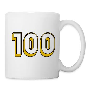100. 100 ANS. 100e ANNIVERSAIRE. ANNIVERSAIRE - Mug blanc - blanc - Droite