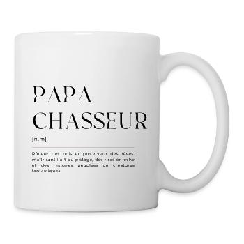 Papa Chasseur Drôle - Cadeau Fête des Pères - Mug blanc - blanc - Droite