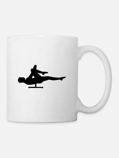 one leg Frontlever Calisthenics - Mug - white