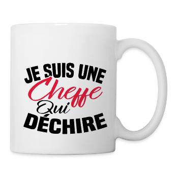 Je suis un cheffe qui déchire - Mug blanc - blanc - Droite