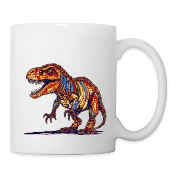 Extinct Dino in colorful pixel graphics - Mug - white - Right