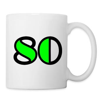 80. 80 YEARS. 80TH ANNIVERSARY. 80 YEARS ANNIVERSARY - Mug - white - Right