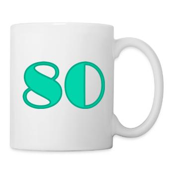 80. 80 ANS. 80e ANNIVERSAIRE. ANNIVERSAIRE 80 ANS - Mug blanc - blanc - Droite