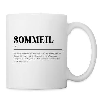 Définition Sommeil humoristique - Cadeau drôle - Mug blanc - blanc - Droite
