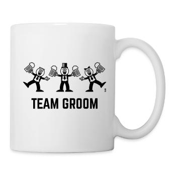 Team Groom (Stag Party / Caricature / Dance / 1C) - Mug - white - Right