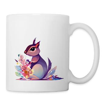 Cute Squirrel Flowers - Mug - white - Right